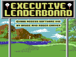 Leaderboard title screen for Commodore 64